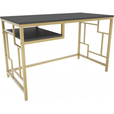 Kennesaw skrivebord 120 x 60 cm - Guld/antracit