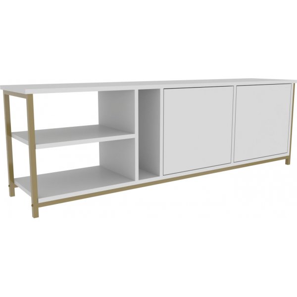 Primrose mediebnk - Hvid/guld