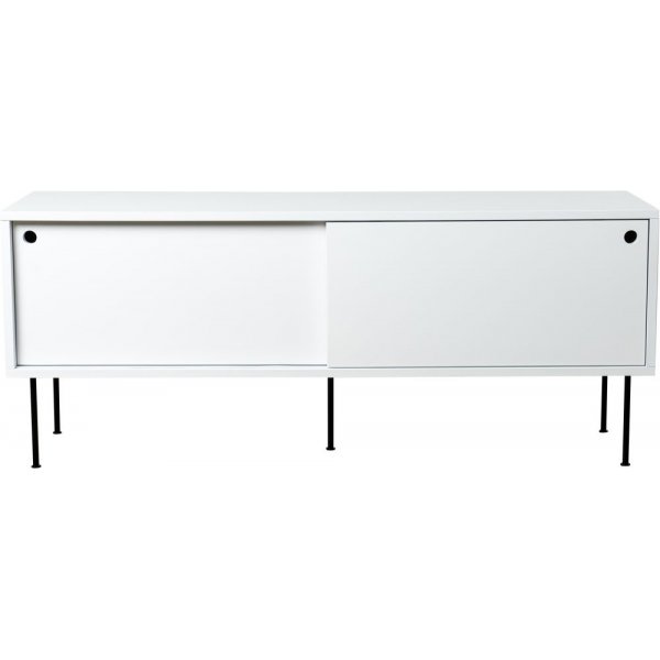 Volume mediebnk 132 cm - Hvid