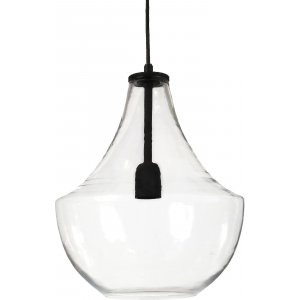 Hamilton loftslampe - Klart glas/sort - 30 cm