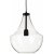 Hamilton loftslampe - Klart glas/sort - 30 cm