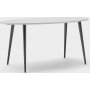 Oslo spisebord 160 x 80 cm - Hvid/sort