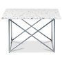 Terrazzo sofabord 75x75cm - Cosmos Terrazzo & understel cross krom