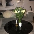 Kundebillede Sort glasplade med marmor mønster - 90x48 cm