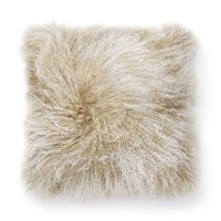 Shansi pudebetræk fåreskind - Beige / hvid Shansi pudebetræk fåreskind - Beige / hvid