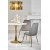 Casemiro spisebord 90 cm - Hvid marmor/guld