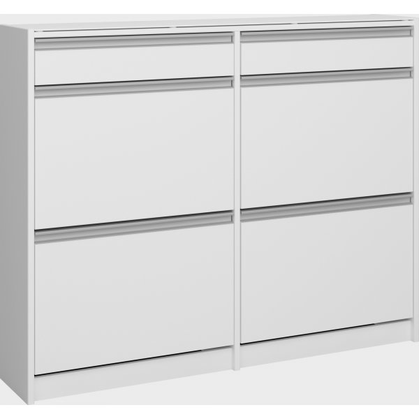 Skyline skoskab 123,5 x 24,2 x 98,5 cm - Hvid