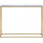 Alisma konsolbord 110 cm - Hvid marmor/guld