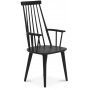 Signum spisegruppe Slagbord hvid/eg med 4 sorte Dalsland stokstole med armln