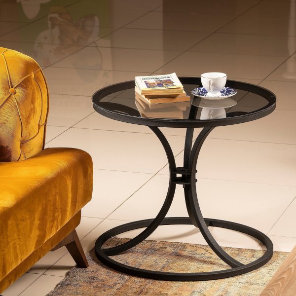 Corleone sidebord 60 x 60 cm - Sort