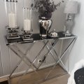 Kundebillede Maine konsolbord - Krom / Tonet glas