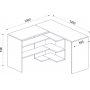 Stylo hjrne skrivebord 120/120x45 cm - Safir/antracit