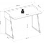 Ron skrivebord 103,6x56,8 cm - Hvid
