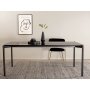Spisebord Pelle 190x90 cm - Sortbejdset eg / Messing