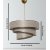 Coupe loftslampe - Beige/guld