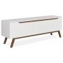 Moderne mediebnk valnd hvid 180 cm