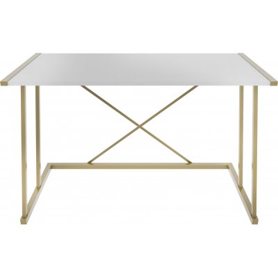 Adelaide skrivebord 114 x 60 cm - Guld/hvid