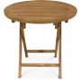 Grunnebo foldbart rundt spisebord 80 cm - Teaktr