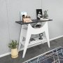 Ese sidebord 100 x 35 cm - Hvid/sort