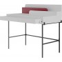 Leila skrivebord 108x60 cm - Hvid/burgunder