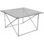 Cross sofabord 75x75cm - Krom