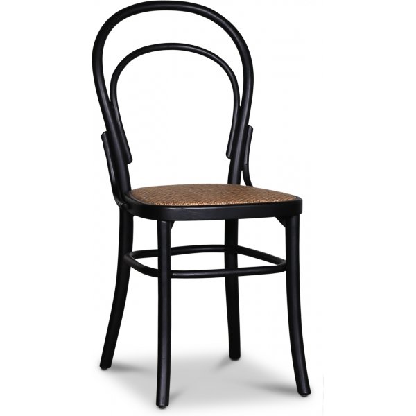 Mattila stol bjet tr - Antik-sort/rattan + Mbelfdder