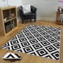 Intersect tppe 120 x 180 cm - Sort/hvid