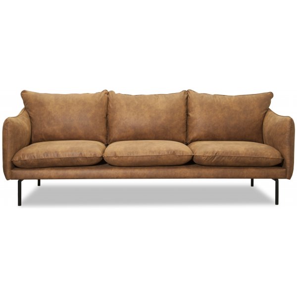 Bjrndal 3-personers sofa - Cognac eco lder