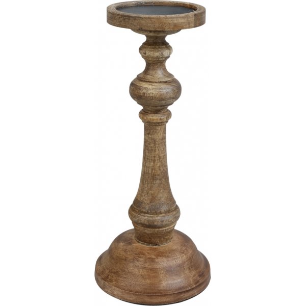 Mango lysestage 29 cm - Brun