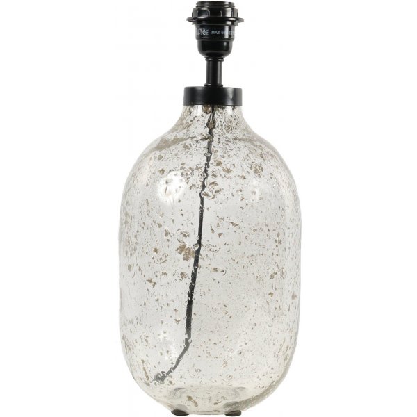 Rille lampefod - Klart glas - 53 cm