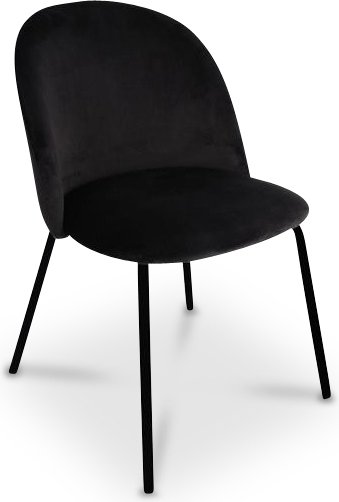 Giovani velvet stol - Sort