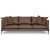 York 4-personers sofa i brunt lder - Chokolade (genbrugslder)