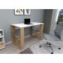 Carmen skrivebord 120x60 cm - Hvid/eg