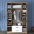 Bardo garderobe 140 x 51,5 x 210 cm - Valnd/hvid