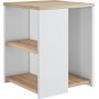 Rom sidebord 40 x 40 cm - Eg/hvid