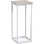 Accent sengebord/piedestal 65 - Hvid / beige