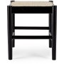 Tvilling skammel - Sort/rattan