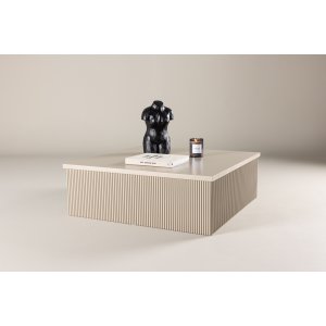 Lenox sofabord 90 x 90 cm - Beige Lenox sofabord 90 x 90 cm - Beige