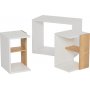Bizayni spillebord 62x34 | 27x32 | 27x32 cm - Hvid/eg