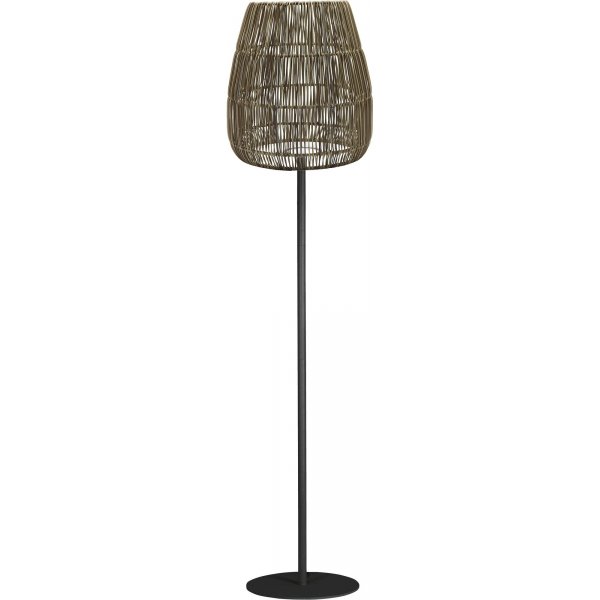 Agnar Saigon gulvlampe til udendrs brug - Kunstrattan/sort - 154 cm