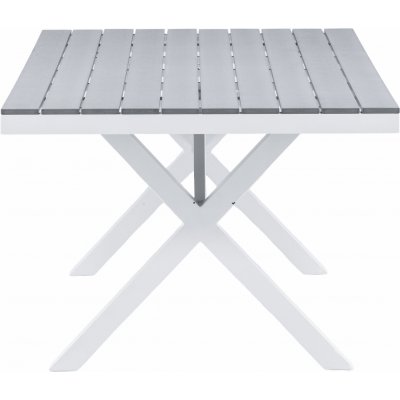 Garcia spisebord 200 x 100 cm - Lysegr/hvid