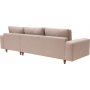 Berlin divan sofa med metal ben hjre - Creme