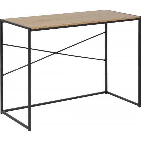 Seaford skrivebord 100 cm - Eg/sort