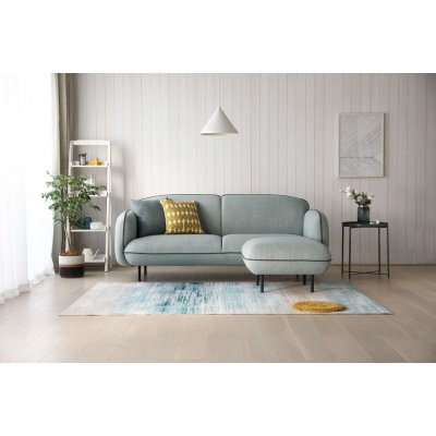 Catta 3-personers sofa med fodskammel - Lysegrn + Pletfjerner til mbler