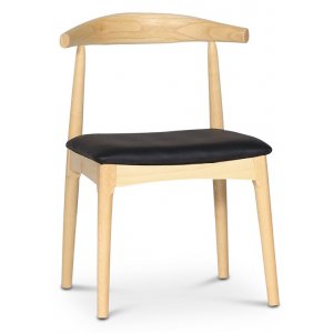 Mella stol - Naturligt / Sort ko-lder