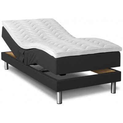 Komfort justerbar seng (sort) - Valgfri bredde