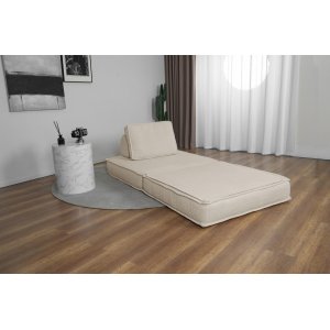 Beige fløjlslænestol Beige fløjlslænestol