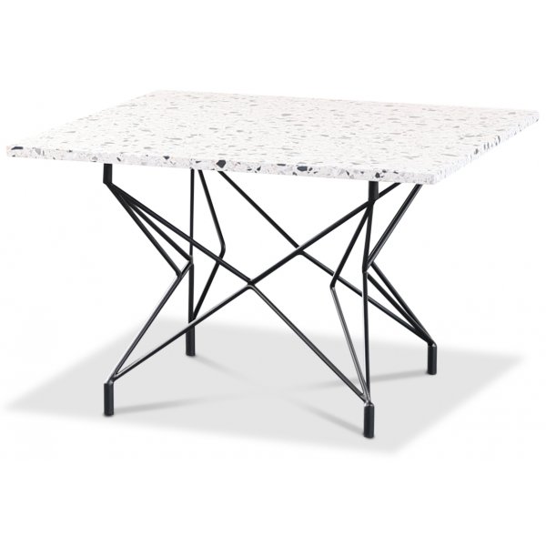 Terrazzo sofabord 75x75cm - Cosmos Terrazzo & chassis Star sort