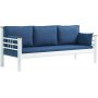 Kappis 3-personers udendrs sofa - Hvid/bl