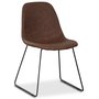 Atlantic Stol med trapez ben - Brun vintage PU